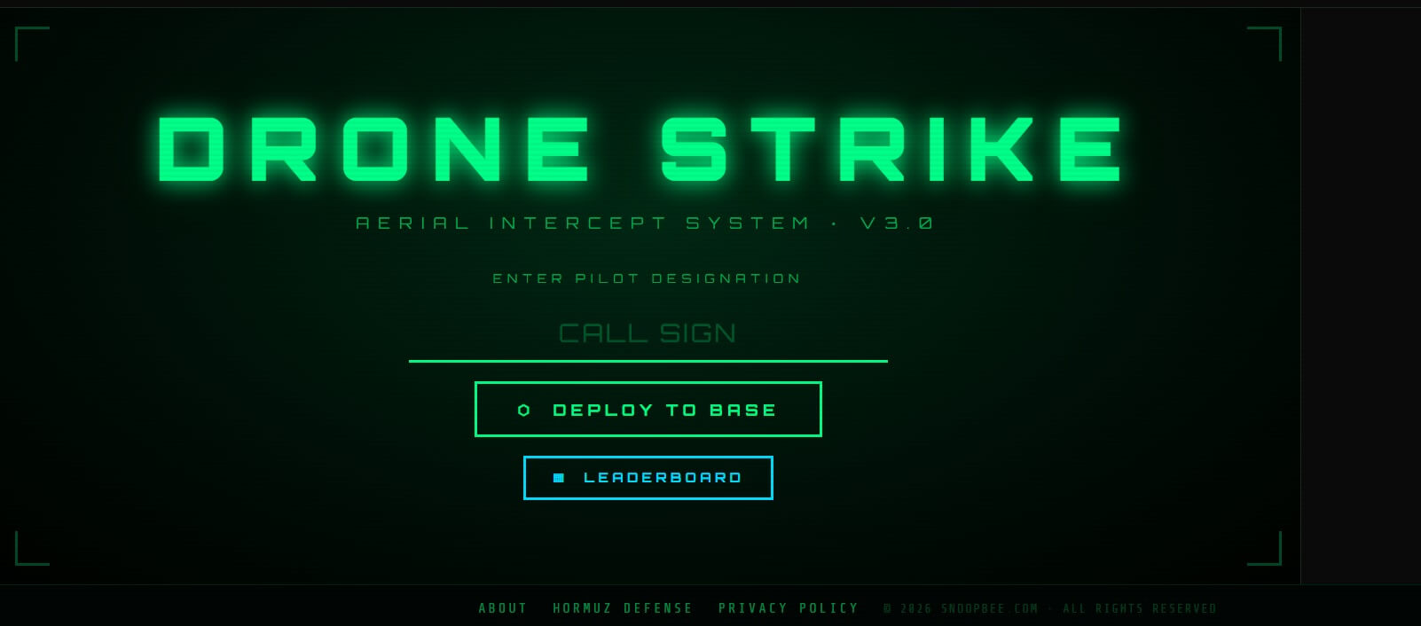 Drone Strike v3 complete strategy guide 2026 — aerial interceptor drone facing hostile aircraft across Wave Alpha and Wave Bravo on snoopbee.com